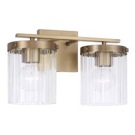 156221ad-555 Capital Lighting Vaughn Aged Brass 2 Light Vanity Wall
