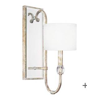 613311sg-654 Capital Lighting 613311-654 Silver Charleston 1-light Bathroom Sconce