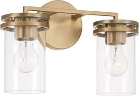 148721ad-539 Capital Lighting 841740171090 Homeplace Fuller Transitional Clear Glass Cylinder Vanity