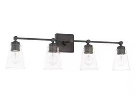 121841ob-432 Capital Lighting Fixture Company 121841ad-432 Rory Clear Glass Bath Vanity 4-light