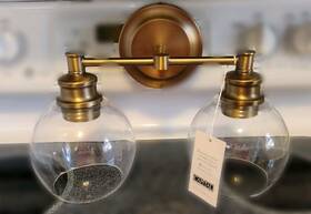 121121ad-426 Capital Lighting Fixtures Fixture Open Box Mid-century Aged Brass