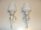Carey Fixtures Vintage Set Gold Sconces Miami Light Wall Torch White 2