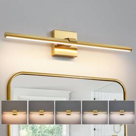 5cct Ccycol 445037563556 Gold Led Bathroom Vanity Light 24 Inch 18w Dimmable Lighting Fixtu