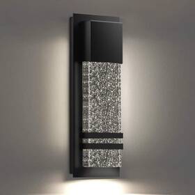 534001 Cedar Hill Wall Sconce 14 Inch 9-watt Aluminum Outdoor Bubble Crystal Glass Led