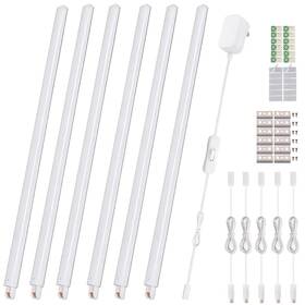 H9-198-ww Cefrank Led Under Cabinet Lighting 6-pack 12 Inch Seamlessly Linkable Strip L