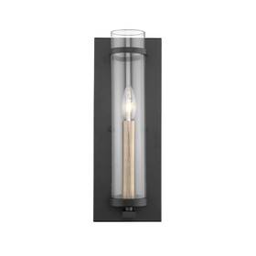 Cfc Lighting 811319031667 Modern Large Brass And Black Shelf Candle Wall Sconce Matte