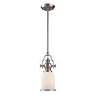66122-1 Chadwick 1 Pendant Bulb Light Nickel Satin