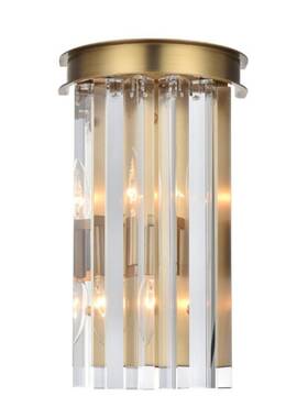 1208w8sg Chandelierliquidators 1208w8sg/rc Light Fixture Crystal Wall Sconce Bedroom Bathroom Vanity Dining Room Satin Gold