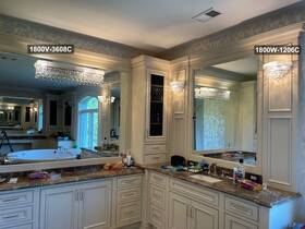 1800v-440608c-k9 Chandelierliquidators Vanity Modern Bathroom Crystal Wall Sconce Chrome Lighting Fixture 6 Light 44 Inch