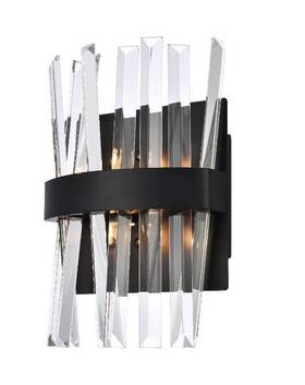 Chandeliers4less 196683001516 Wall Sconce Light Fixture Crystal Bathroom Vanity Hallway Dining Room Black