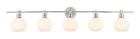 Chandeliers4less 842814159334 Wall Sconce Chrome Bathroom Vanity Dining Room Frosted Glass Light Fixture 47 Inch