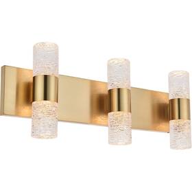 Chandeliers4less 842814162372 Goldish And Glass 6 Light Vanity Bathroom Hallway Foyer Lighting Fixture 24 Inch
