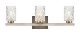 Chandeliers4less 842814181601 Wall Sconce Light Fixture Bathroom Vanity Dining Room Satin Nickel Glass Shades