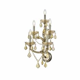 Chandeliers4less 848145054164 Wall Sconce Golden Teak Frame And Crystal Foyer Dining Room Bathroom Vanity Chandeliers4less 848145054164 Wall Sconce Golden Teak Frame And Crystal Foyer Dining Room Bathroom Vanity