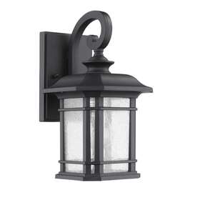 Chloe Lighting 602573878330 Transitonal 1-light Black Outdoor Wall Light Fixture