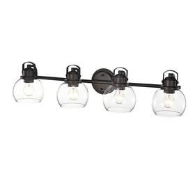 Chloe Lighting 840298508297 Janice Contemporary 4 Light Rubbed Bronze Bath Vanity Fixture 34 Inch Width