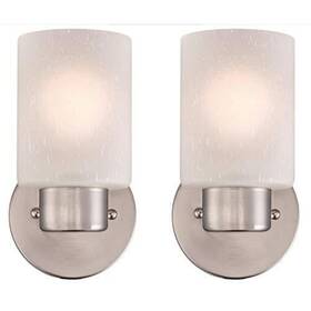 Ciata 782298960463 Lighting Bathroom Light Fixtures Over Mirror One-light Brushed Nickel