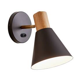 Clankin 749652825608 Wall Sconces Lighting For Bedroom Black Dimmable Wood Style Sconce Read