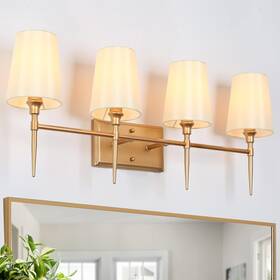 Classy Leaves 739406522167 Gold Bathroom Light Fixtures Vanity Lights 4-light 29 Inches