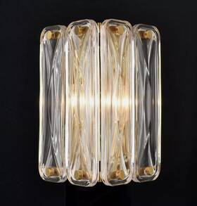 B3301-2bu-j Claxy Modern Crystal Wall Sconce Light Fixture 2-light Gold Sconces Lighting