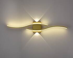 T3223bu-j Claxy Modern Gold Creative Wave Strip Led Wall Light Fixture Industrial Sconce