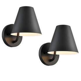 Claxy T3307bu-bk-2 Industrial Wall Light For Bedroom Black Sconces Set Of 2