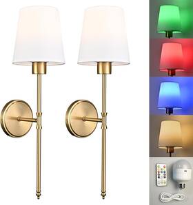 T3359bu-j-2 Claxy Battery Operated Set Of Two Wireless Wall Sconce With Rechargeable Bulbs