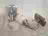 Cn190a4bn A111 Blg Pair Brass Light Gallery Plaza Wall Sconces Brushed Nickel W Alabaster Shades