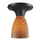 101521dr Coco 1 Semi Glass Light Dark Celina Bulb Ceiling Flush Rust
