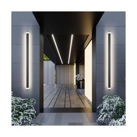 Hw603 Coinmit Long Outdoor Wall Light 47.2in 4000k Modern Black Exterior Mount