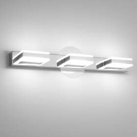 Ip44 Combuh 691202214441 Led Bathroom Vanity Light 3 Lights Chrome Wall 20 Inch 12w Mir
