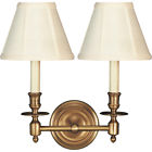 2212hab-t Comfort Brass Sconce French Visual Antique Hand Rubbed Double