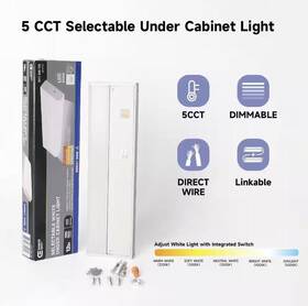 Commercial Electric 885981750034 24 Inch Hardwired White Integrated Led 5 Cct Linkable Under Cabinet Lightlight