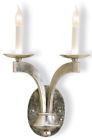 Company5022 Contemporary Currey Leaf Sconce 2-light Wall Venus Finish Silver