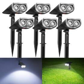 Cl18012-dw-sp002a-us-6 Consciot Solar Spotlights Outdoor Daylight Ip67 Waterproof 2-in-1 Spot