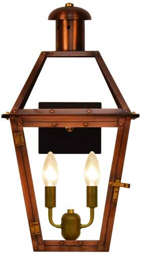 2xe12 Coppersmith Gt22e The Georgetown 22.5 Inch T Copper Electric Wall Lantern 120v