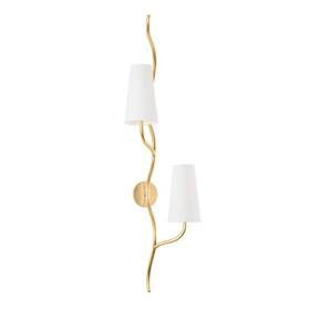436-48-vgl Corbett Lighting 436-48 Cortona 2 Light 48 Inch Tall Wall Sconce - Gold