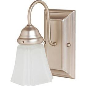 2171-62 Cordelia Lighting One-light Wall Sconce Satin Nickel Frost Glass New Damaged Box