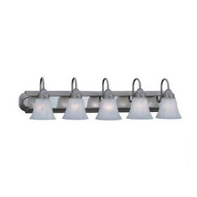 52005es-154 Cordelia Lighting 5 Light 36 Inch Bathroom Vanity In Satin Nickel
