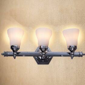 Ep23012 Costway 24 Inch 3-light Led Vanity Fixture Polished Chrome Wall Sconces Lighting