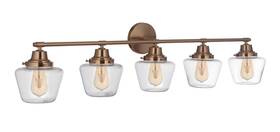 19548sb5 Craftmade Essex 5-light Bathroom Vanity Light In Satin Brass