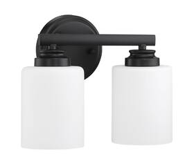 50502-fb-wg Craftmade Flat Black Two Light Vanity From The Bolden Collection