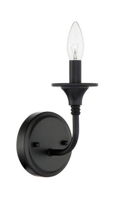 57061-fb Craftmade 57061 Jolenne 8 Inch Tall Bathroom Sconce - Black