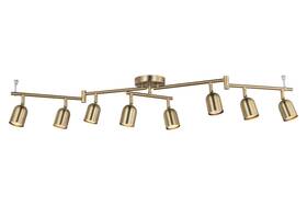 Cr62183mb Craftronos 8 Light Modern Track Lighting Fixtures Matte Brass Center Rotatable Bar Ceil