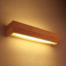 Jx488584-45we Craftthink Wall Sconces Led Wood Linear Light 17.72 Inch 45cm Long Ambient R