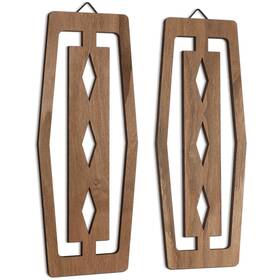 Kao-croblissful-0207 Croblissful 2 Pcs Modern Mid Century Wall Art Wood Elegance Decor