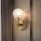 Sns-192-b07bf5z2s5 Crystal Wall Sconces Lighting Brass Body Ball Shade Bedside Lamp Flush Mount