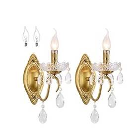 1031-pb-cl-mwp Crystorama French Retro Wall Candle Sconces Lighting Luxury Indoor Lamp Fixture Lt15