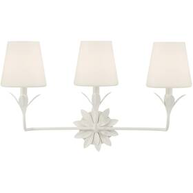 573-op-mt Crystorama Broche Bath Vanity Light Wall In Matte White