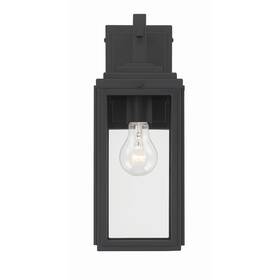 Crystorama 633779049378 Byron 1 Light Matte Black Outdoor Wall Mount - 5.25 Inch W X 14 H